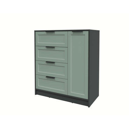 Тумба Тренд КТ-Т90 (Антрацит ЛДСП/ Мята ЛМДФ) Ш900 В1020 Г451 Тумба Тренд КТ-Т90 (Антрацит ЛДСП/ Мята ЛМДФ) Ш900 В1020 Г451